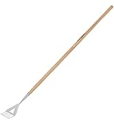 Berry&Bird Dutch Push Hoes for Weeding, 51.2'' Stainless Steel Hand Weeder with Wooden Long Handl...