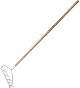 Berry&Bird 14 Tines Bow Rake for Gardening, 63-inch Garden Rakes Heavy Duty with Wooden Long Hand...