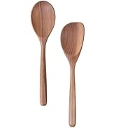 MornHalo 2PCS Wooden Spoons for Cooking,12Inch Kitchen Utensils For Cooking,Serving Salad,Stirrin...