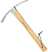 Berry&Bird Gardening Pick Axes, Stainless Steel Pickaxe Mattock Hoe with Wooden Handle, Heavy Dut...