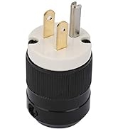 125V 3 Poles US Plug Electric Male Outlet Plugs Connector Waterproof Power Plug Replacement (15A ...