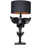 GUTE Skeleton with Wings Lamp 25" H Halloween Skeleton Desk Table Lamp, Goth Decor, Gothic Decor,...