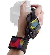 USA Gear Professional Grip Camera Wrist Hand Strap with Geometric Neoprene Design and Metal Plate...