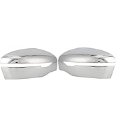 Akozon 1 Pair of Rearview Mirror Cover, Chromium Plating Outside Mirrors Cap Exterior Housing Rep...