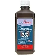 Epic Medical Supply Hydrogen Peroxide 32 oz. First Aid Antiseptic and Multipurpose Cleaner, 3% US...