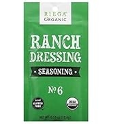 Riega Organic Ranch Dressing Seasoning, Perfect Mix for Ranch Seasoning, Salad Dressing, and Ranc...