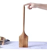 Big Wooden Spatula For Cooking, Giant Wood Shovel Scraper Utensil For Large Cast Iron, 17-Inch Ki...