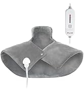 Heating Pad for Neck and Shoulders, ALLJOY Electric Shoulder Heating Pads for Pain Relief, Skin-F...