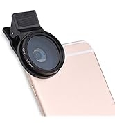 ULTECHNOVO Phone Camera Lens, Upgraded 3 in 1 Phone Lens kit- Clip on Cell Phone Lens Kit Compati...