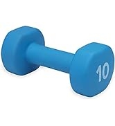 Dumbbell Hand Weight (Sold in Singles) - Neoprene Coated Exercise & Fitness Dumbbell for Home Gym...