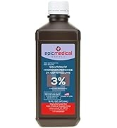 Epic Medical Supply Hydrogen Peroxide 16 oz. First Aid Antiseptic and Multipurpose Cleaner, 3% US...