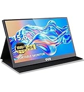 Portable Monitor, QQH 15.6" Portable Computer Monitor FHD 1080P USB C Laptop Display IPS Second S...