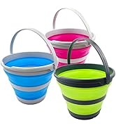 SAMMART 10L (2.6 Gallon) Collapsible Plastic Bucket - Foldable Round Tub - Portable Fishing Water...