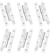 V-chen 6 Pack Lift Off Hinge, 5½x2⅓ inches H-Shaped Removable Hinge, Load 110 lb/Pair, Stainless ...