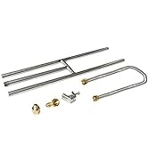 Stanbroil Rectangular Stainless Steel Gas Fireplace H-Burner, 18x6 Inch