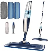 Mops for Floor Cleaning Wet Spray Mop with a Refillable Spray Bottle and 2 Washable Microfiber Pa...