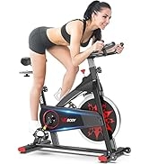 VIGBODY Exercise Bike Indoor Cycling Bike Adjustable Stationary Bicycle for Home Gym Workout Card...