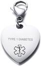 Silver Keychain 02-type 1 diabetes