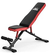 FLYBIRD Workout Bench, Adjustable Weight Bench Foldable Strength Training Bench for Home Gym - Ne...