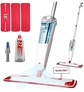 Mop for floor cleaning, Professional 18 Inch Easy House Essential Mop with Refillable Bottle and ...