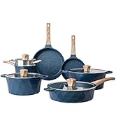 Country Kitchen Nonstick Induction Cookware Sets - 11 Piece Nonstick Cast Aluminum Pots and Pans ...