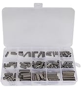 Drive Shaft Key 140Pcs Professional Parallel Drive Shaft Key Round Ended Feather Key Woodruff Key...