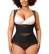 Nebility Plus Size Shapewear Bodysuit for Women Tummy Control Body Shaper Seamless Faja Colombian...