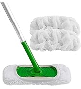 HOMEXCEL Reusable Microfiber Mop Pads Compatible with Swiffer Sweeper-Washable Wet Pad Refills fo...