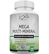 Amate Life Multi Minerals Supplement Complete Mineral Complex with Vitamin D3, Calcium, Magnesium...