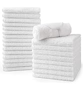 HOMEXCEL Microfiber Washcloths Towel Pack of 24,12"x12" Highly Absorbent and Soft Face Towels Was...