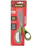 Scotch Non-Stick Unboxing Scissors, Dual-Function Scissors and Boxcutter, 8-inch