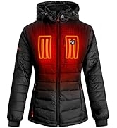 ActionHeat Women's 5V Insulated Heated Jacket with Detachable Hood, Battery Pack