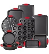 Country Kitchen 10-Piece Nonstick Stackable Bakeware Set - PFOA, PFOS, PTFE Free Baking Tray Set ...