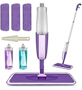 MEXERRIS Microfiber Spray Mop for Floor Cleaning - Hardwood Floor Mop Spray 360°Rotatable with 2 ...