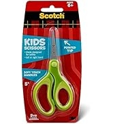 Scotch Kids Pointed Tip Scissors with Soft Touch, 5 Inches (1442P) (Colors may vary)