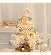 Desktop Christmas Trees with LED Lights, Alapaste 24inch Mini Christmas Tree Ornament, Compact Si...