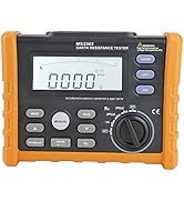 Digital Grounding Resistance Meter, PEAKMETER MS2302 Digital Earth Resistance Tester 0 to 4K Ohm ...