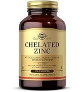 Solgar Chelated Zinc, 250 Tablets - Zinc for Healthy Skin - Supports Cell Growth & DNA Formation ...