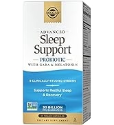 Solgar Advanced Sleep Support Probiotic with GABA & Melatonin, 30 Vegan Capsules - 30 Billion CFU...