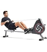 Sunny Health & Fitness Air + Magnetic Rowing Machine with Exclusive SunnyFit App Enhanced Blueto...