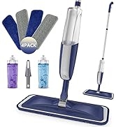 Wet Dust Mops for Floor Cleaning - MEXERRIS Microfiber Spray Mops 4X Reusable Mop Pads 2X Bottles...