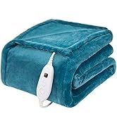 DAILYLIFE Heated Blanket Electric Throw Blanket, 50" x 60" Flannel Heating Blanket with 6 Heat Se...