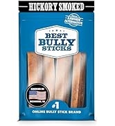 Best Bully Sticks Premium Smoked All Natural Jumbo 6 Inch Bully Sticks for Dogs - Odor Free with ...