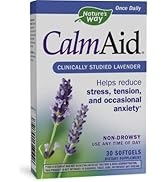 Nature's Way CalmAid, Non-Drowsy, Clinically Studied Lavender Supplement Helps Reduce Tension/Str...