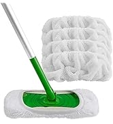 HOMEXCEL Reusable Microfiber Mop Pads Compatible with Swiffer Sweeper-Washable Wet Pad Refills fo...