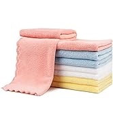 HOMEXCEL Burp Cloths for Baby 8 Pack-Extra Absorbent Soft Coral Fleece Burping Cloths for Newborn...