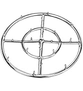 Stanbroil 12" High Flame Round Jet Burner Ring for Natural or Propane Gas Fire Pit, 304 Series St...