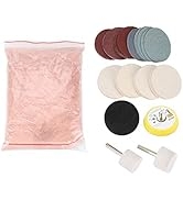 Glass Polishing Kit, Windscreen Scratch Removal Set Ceric Dioxide Abrasive Discs Polish Pads Felt...