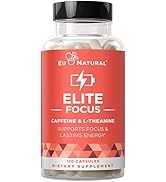 Elite Caffeine with L-Theanine – Jitter-Free Focused Energy Pills – Natural Nootropic Stack