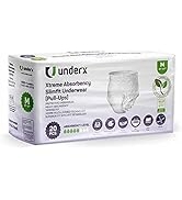 Underx Xtreme Absorbency Pull-Ups - Adult, Latex Free, Slim-Fit, Disposable Incontinence Underwea...